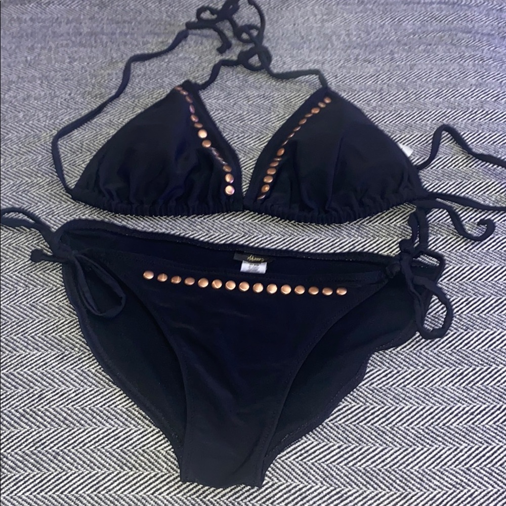 Old NavyBlack and Gold Studded Bikini Size: XS Gentle used Condition: Good